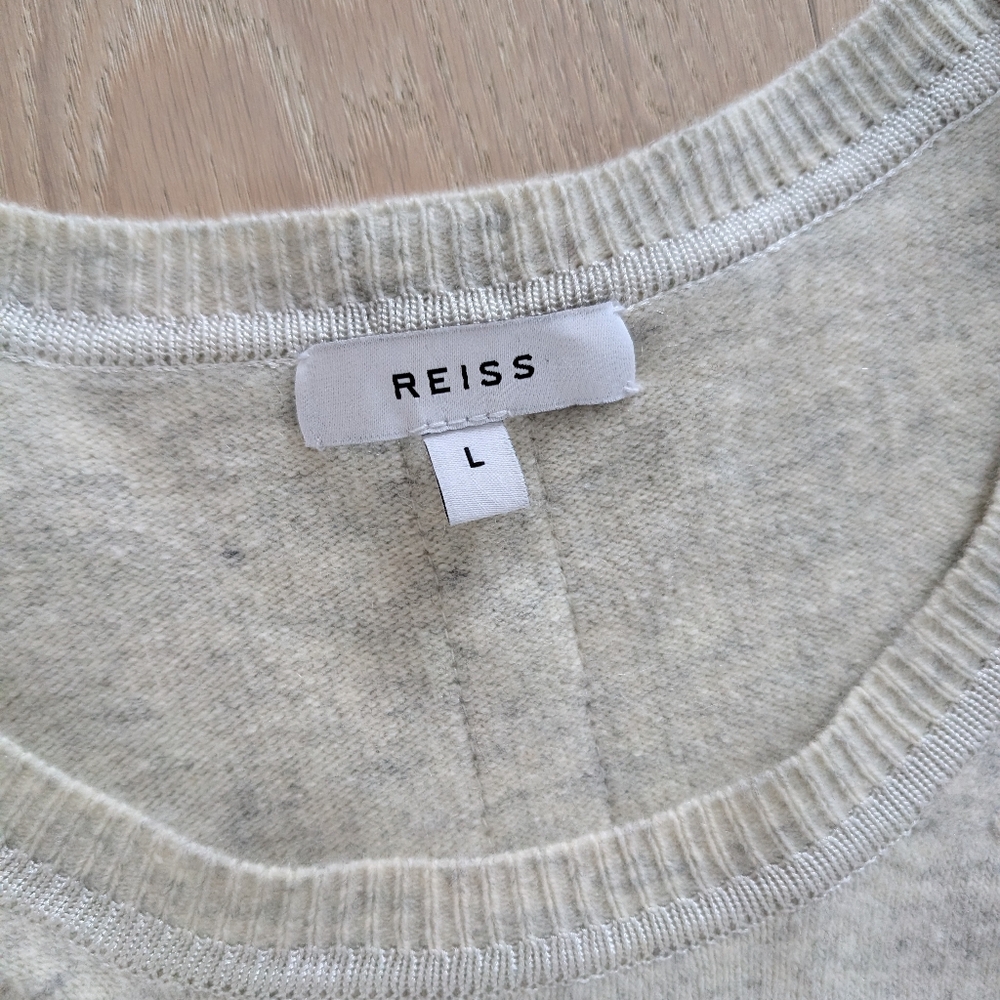 Reiss Cream Long-Sleeve Knit Dress - Picture 5 of 7